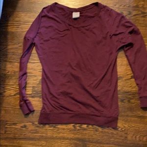 Maroon pink long sleeve shirt